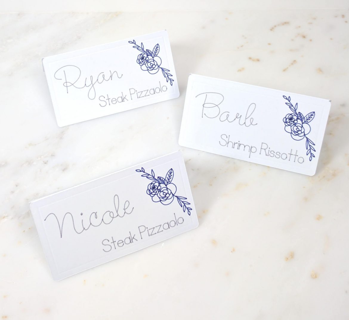 Rehearsal Dinner Place Cards - A Cricut Tutorial | One Paper Street